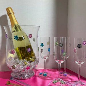 Beautiful handmade glassware set by Simone'